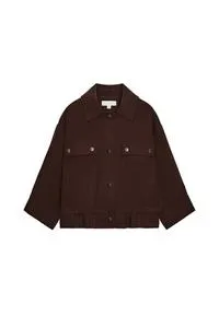 SHORT JACKET WITH ROLLED-UP SLEEVES