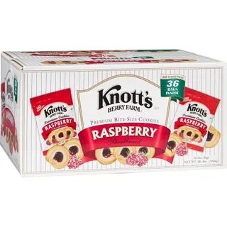 Knott's Berry Farm Premium Shortbread Cookies, Raspberry, 2 oz, 36-count