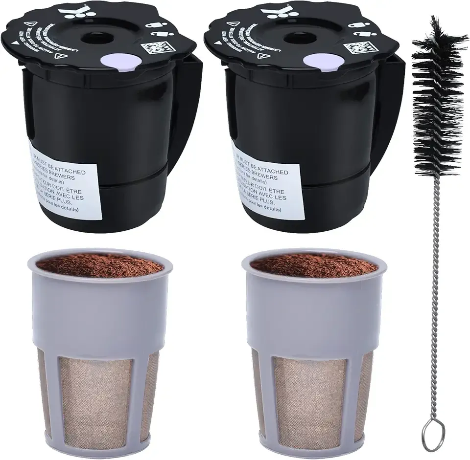 Reusable Coffee Filter Compatible with Keurigg ๐ฒ๐๐๐๐๐ My K Cup 2.0 K300 K250 K350 K375 K400 K450 Coffee Makers with Extra Filter Pod Cleaning Brush
