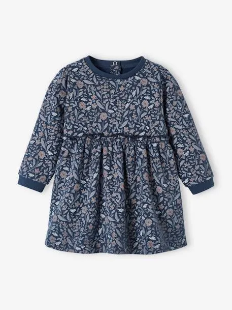 Robe bébé en molleton - bleu nuit