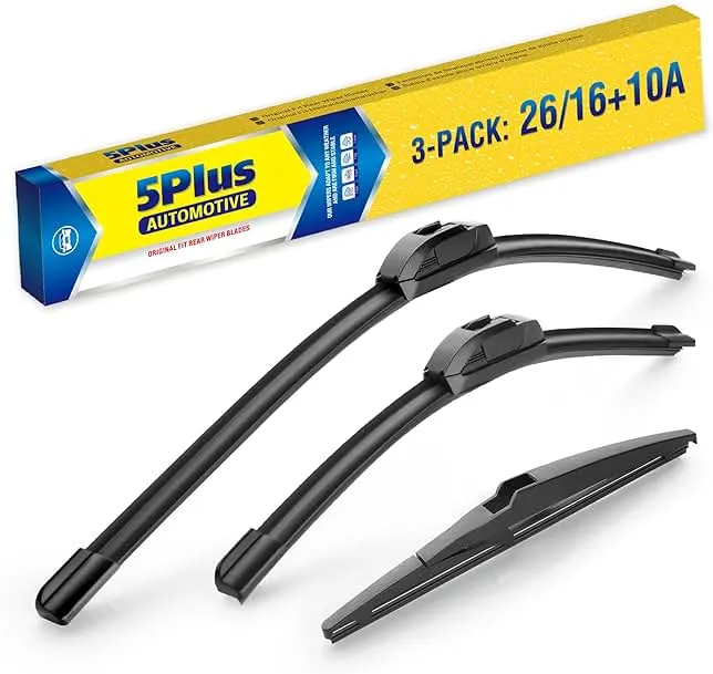 5 PLUS Wiper Blades Replacement For TOYOTA RAV4 2018 2017 2016 2015 2014 2013(Set of 3), 26"+ 16" Windshield Wiper Blades with 10 In…