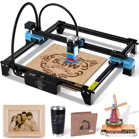 TwoTrees TTS-10 Pro 80W/TTS-55Pro 40W laser engraving machine CNC woodworking cutting for wood, leather, stainless steel, etc