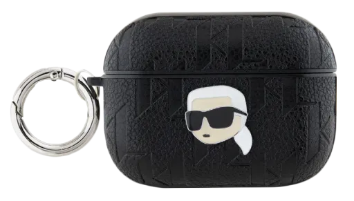 Pouzdro AirPods Pro 2 Karl Lagerfeld PU Embossed Karl Head černá