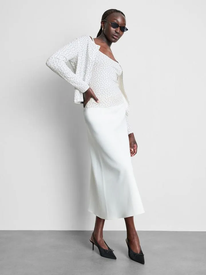 Ensemble gilet et caraco en pointelle