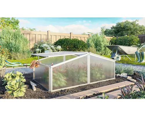 Pařeniště Vitavia Gaia polykarbonát XS 60 x 100 x 26/39 cm hliník