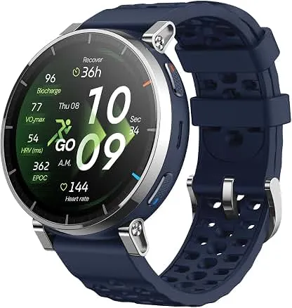 Amazfit Active 3 Premium GPS Running Smart Watch, 1.32"…