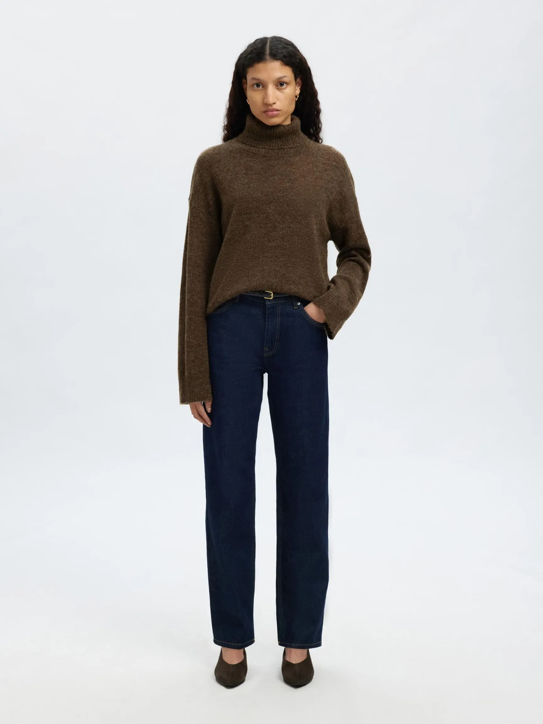 ULLBLANDING HØYHALSET GENSER