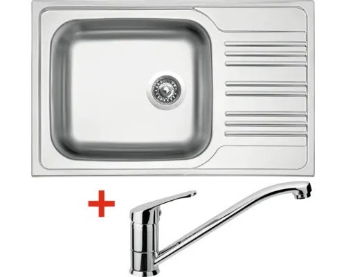 Nerezový dřez s baterií STAR 780 XXL 500 x 780 mm + baterie PRONTO N53