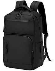 SUIKIHUM Waterproof Laptop Backpack for Men & Women, Flight Approved Anti-Theft Daypack with 15.6-inch Laptop Sleeve (Black)