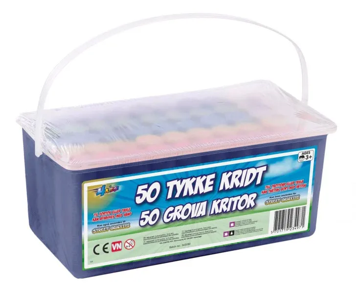 50 Tykke Kritt i Farger