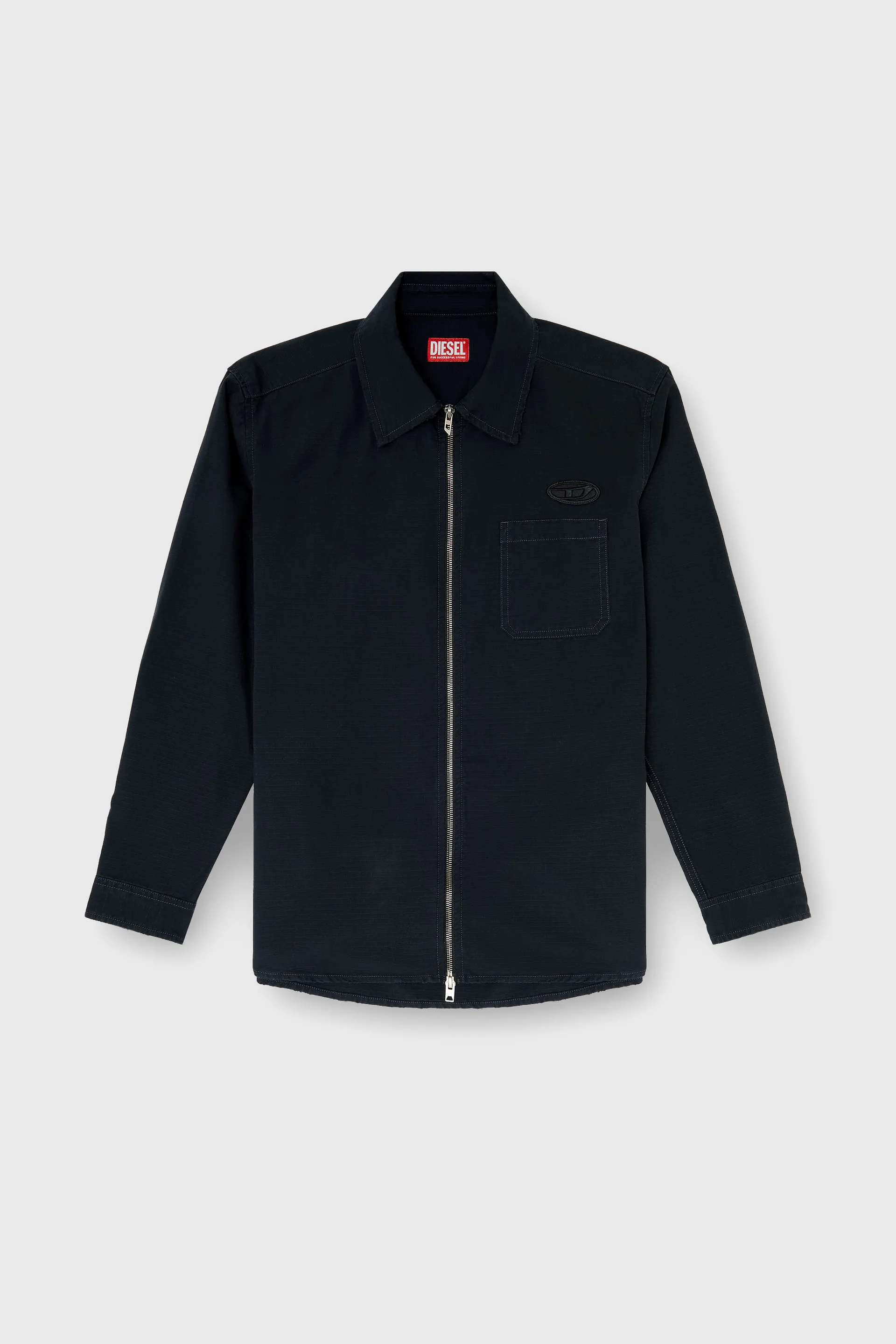 Ripstop shirt with zip closure