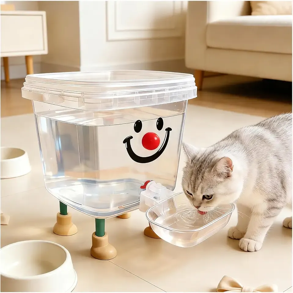 Pets Water Dispenser with Large Capacity Small Large Cats & Dogs No Spilling Automatic Gravity Water Bowl Auto Fill Waterer Dish Self Watering Animal Water Fountain Feeder (Red, 0.8, Gallons)