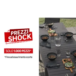 Tavolo da giardino allungabile Lyra II NATERIAL in alluminio grigio per 8 persone 135/270x90cm