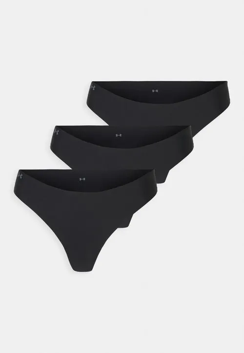 PURE NO SHOW THONG SOLID 3 PACK - Stringtruse - black