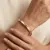Armband in edelstaal, 5 zirkonia
