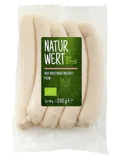 NaturWert Bio Rostbratwurst fein