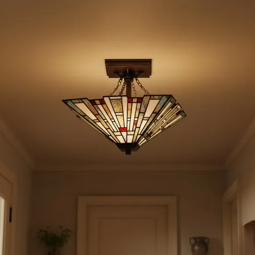 Patriot Lighting® Trysta Bronze 2-Light Semi-Flush Mount Ceiling Light