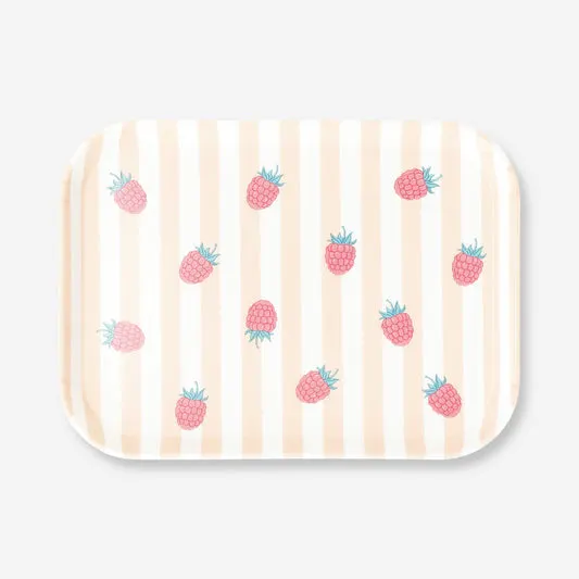 Decorative tray with strawberry p...