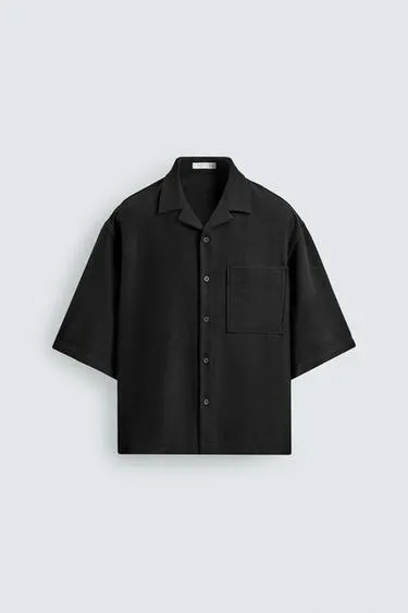 BOXY FIT TEXTURED SHIRT