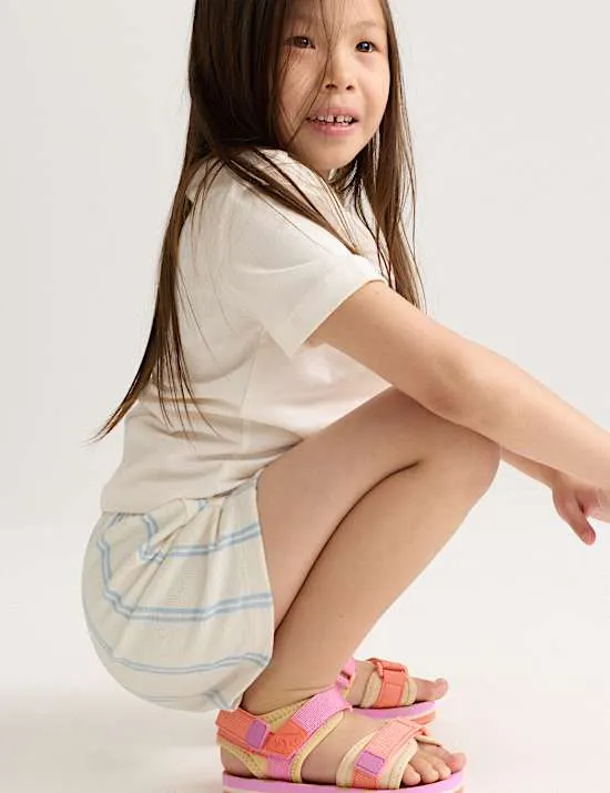 Gestreifte Shorts aus reiner Baumwolle (2–8 Jahre)