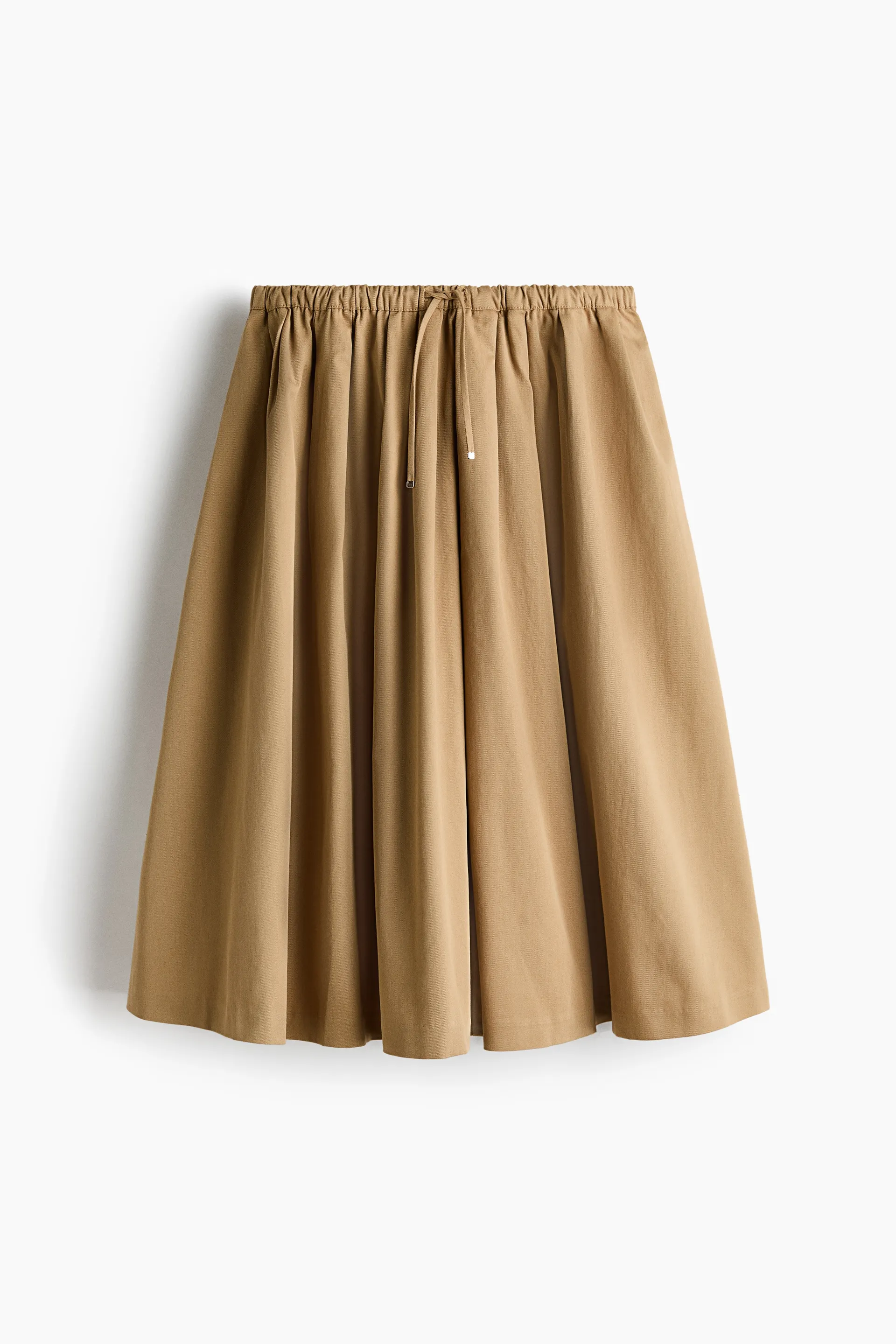 Pleated twill skirt