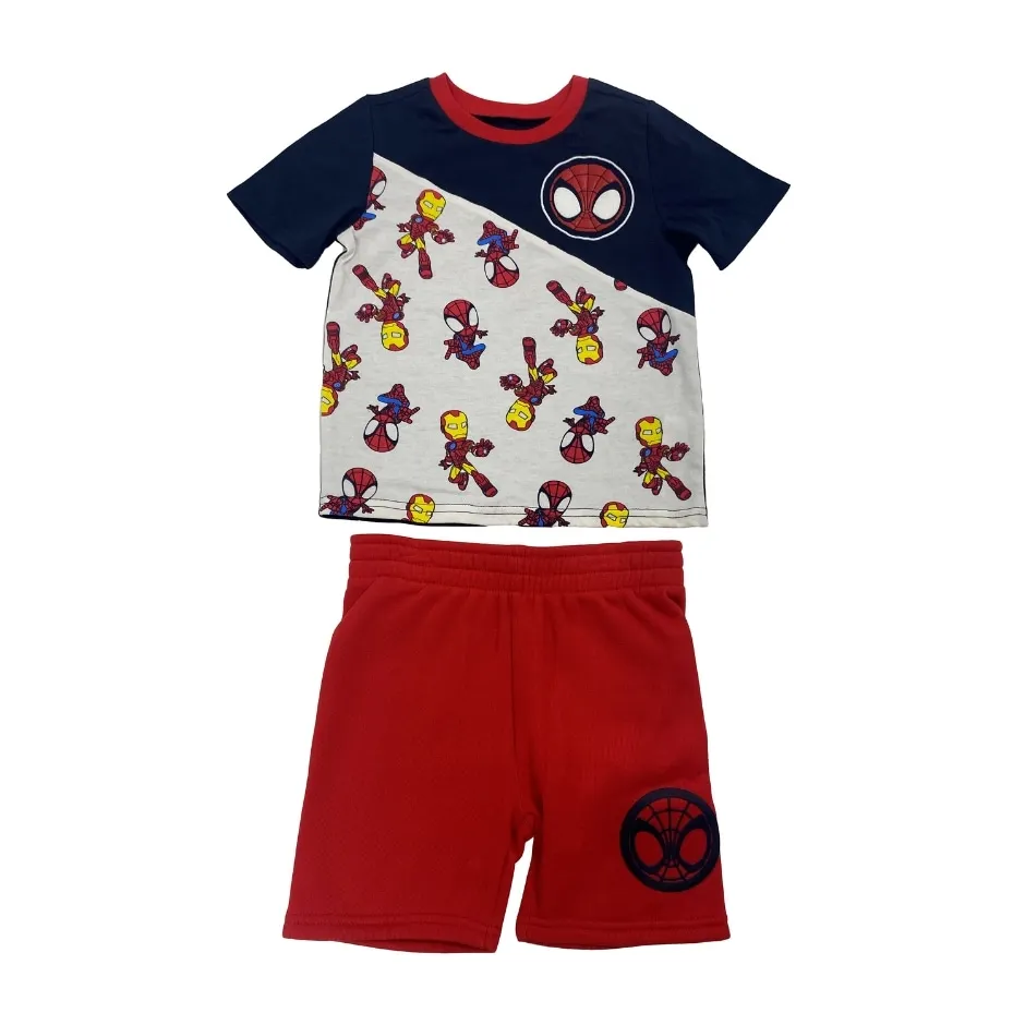 Spidey & Friends Spider-Man Iron Man Toddler T-Shirt and Shorts Set