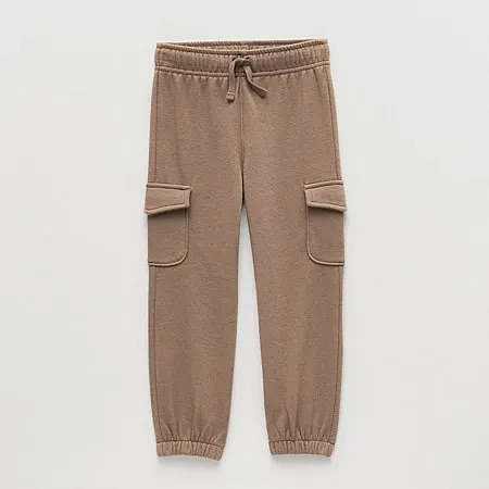 Okie Dokie Toddler & Little Boys Cinched Regular Fit French Terry Pull-On Pant