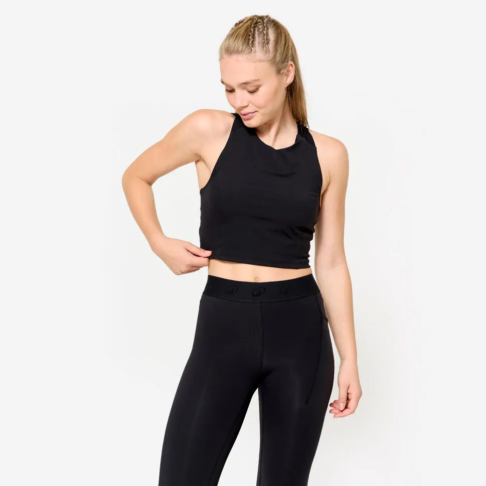 Dámské tílko crop-top na fitness přiléhavé