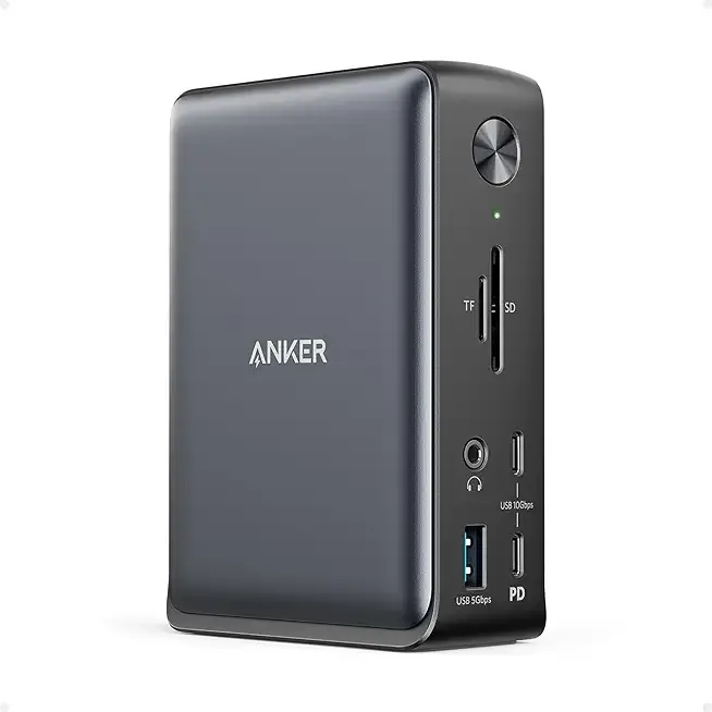Anker Laptop Docking Station, 13-in-1 USB-C Docking Station, Triple Display with 2xHDMI and 1xDP, 10 Gbps USB-C and 5 Gbps USB-A Data, Ethernet, Audio, SD, 85W Charging for Dell, HP, Lenovo and More
