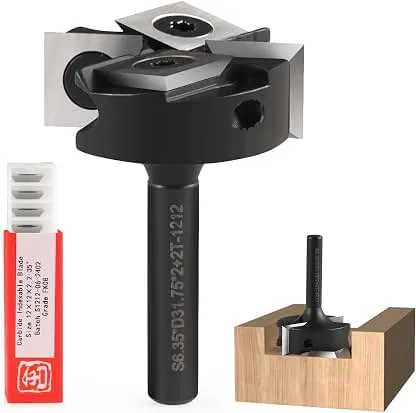 Trvoxviq CNC Spoilboard Surfacing Router Bits 1/4'' Sh…