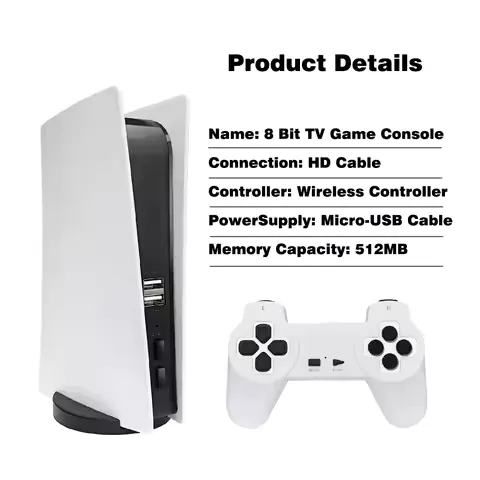 New GS5 4K HD 8Bit Game Stick Mini TV Video Handheld Game Console Wireless Plug&Play Retro Classic Emulator Gamepad Toy Gift