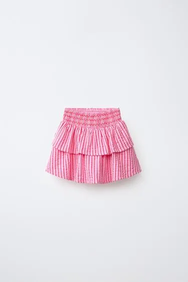 PIQUÉ PLEATED BERMUDA SKORT