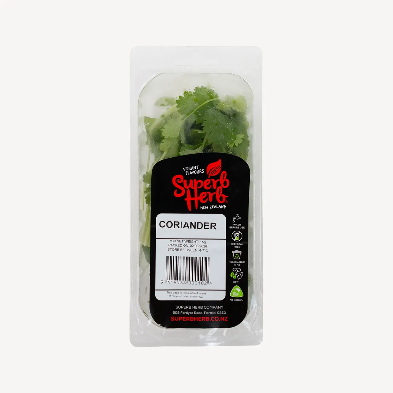 superb herb coriander prepack 15g