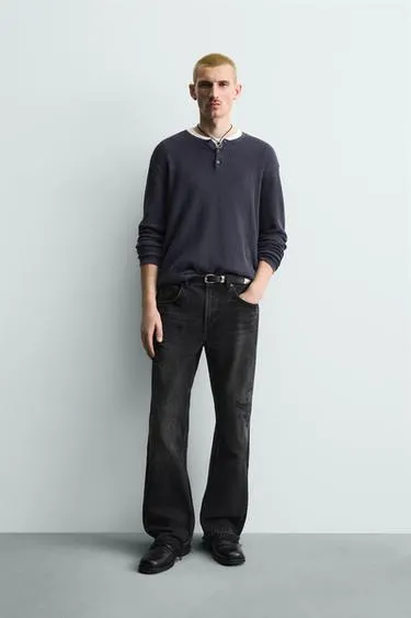 BALLOON FIT JEANS WITH ZIPS