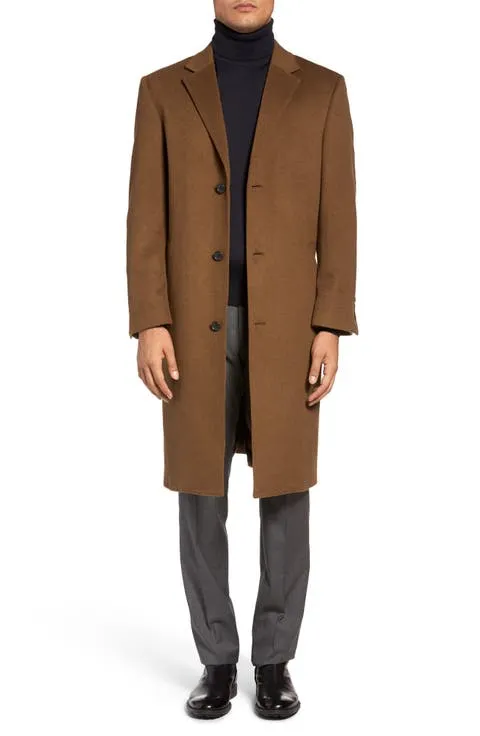 Sheffield Classic Fit Wool & Cashmere Overcoat (Regular, Short, Big & Tall)