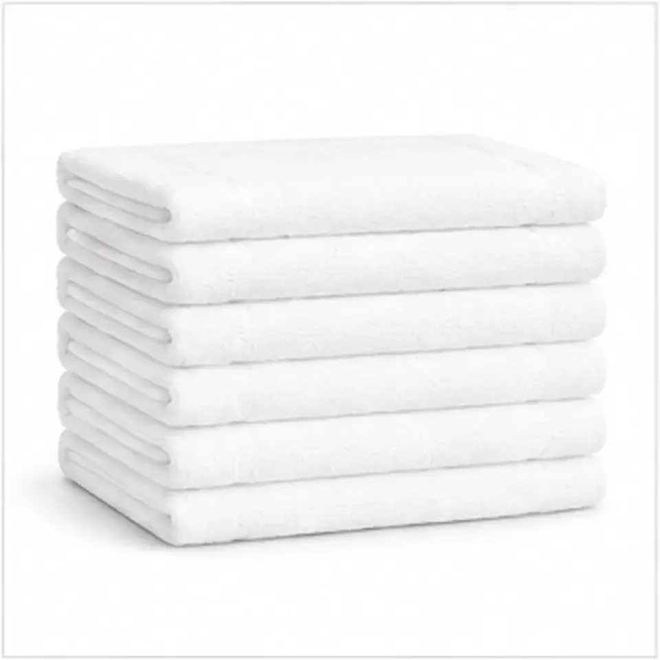 ELITE Emporium 100% Cotton Bath Mat, 900 GSM, 20 x 30 Inch, White, 6 Pack