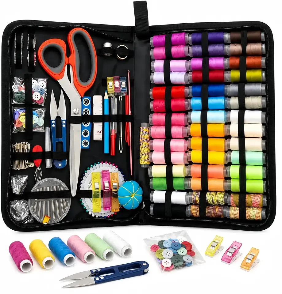 Sewing Kit for Adults, Forypretty Needle and Thread Kitfor Sewing,Professional Sewing Supplies Accessories with Tailor Scissors,43XL Thread,30 Needles,Yarn Snips and More for Travel Home Beginners