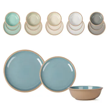 Servizio di piatti Kalamata in stoneware 18 pezzi