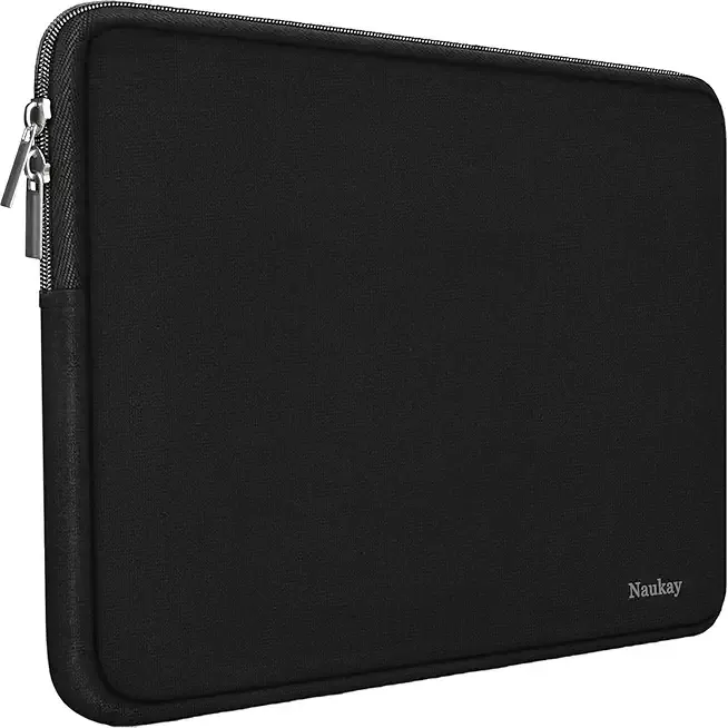 Naukay Laptop Sleeve Case, 15.6 Inch,Resistant Neoprene Notebook Computer Pocket Case/Tablet Briefcase Carrying Bag Compatible Asus/Dell/Fujitsu/HP/Sony/Toshiba/Acer- (Black)