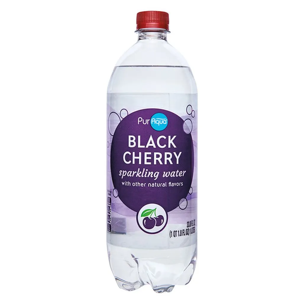 PurAqua Black Cherry Sparkling Flavored Water