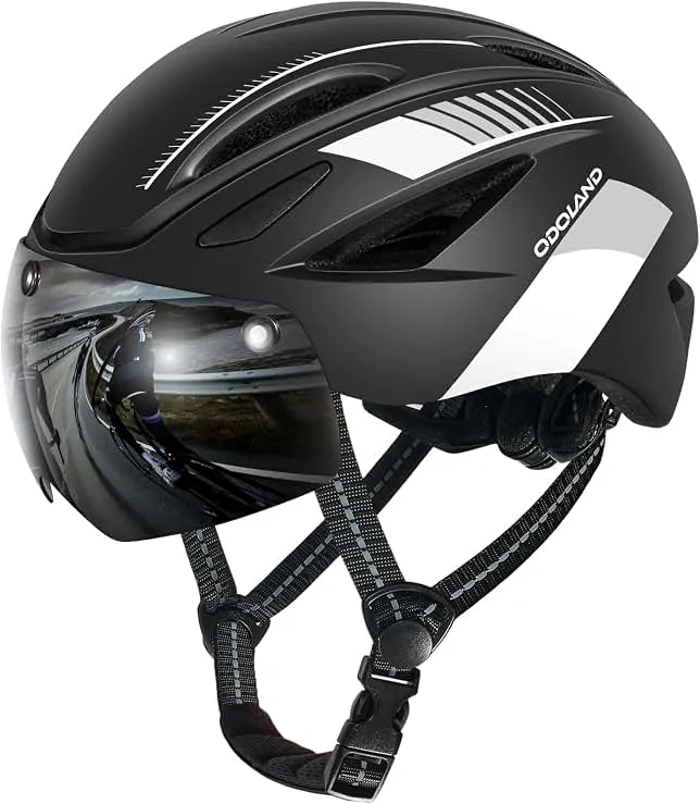 Odoland Adult Bike Helmet with Magnetic Sun Visor for Men Women for Cycling | Glasses-Friendly Design, Adjustable Dial, Urban Riding Bicycl…