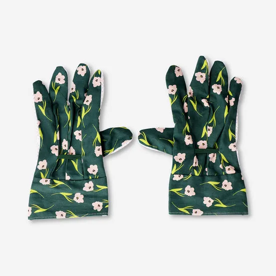 Garden gloves with flower print - One size