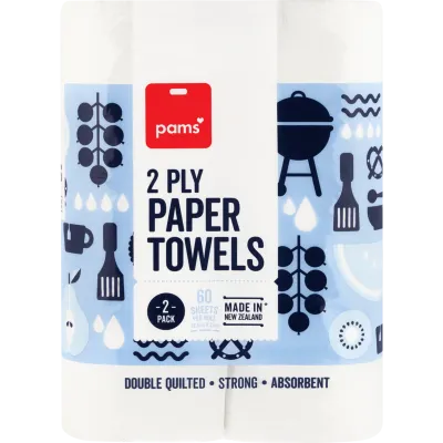Pams White 2Ply Paper Towels