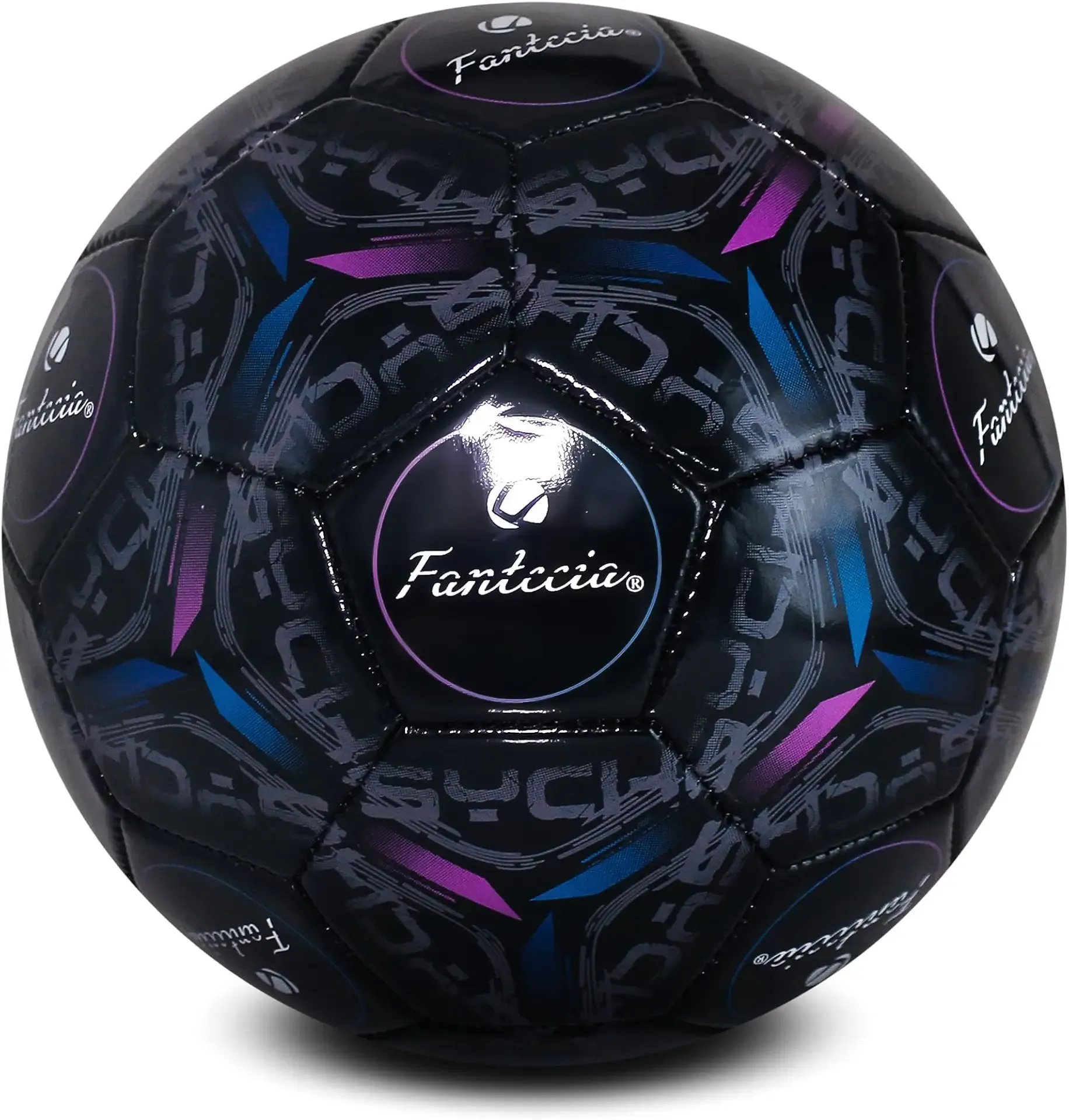 Size 5 Soccer Ball, Official Size & Weight for Training, Unique Appearance-Convenient Pump Included