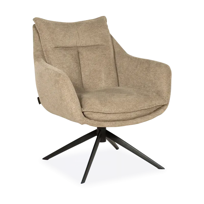 Draaifauteuil Vinz - stof Aragon Desert - pocketvering - 360° draaibaar