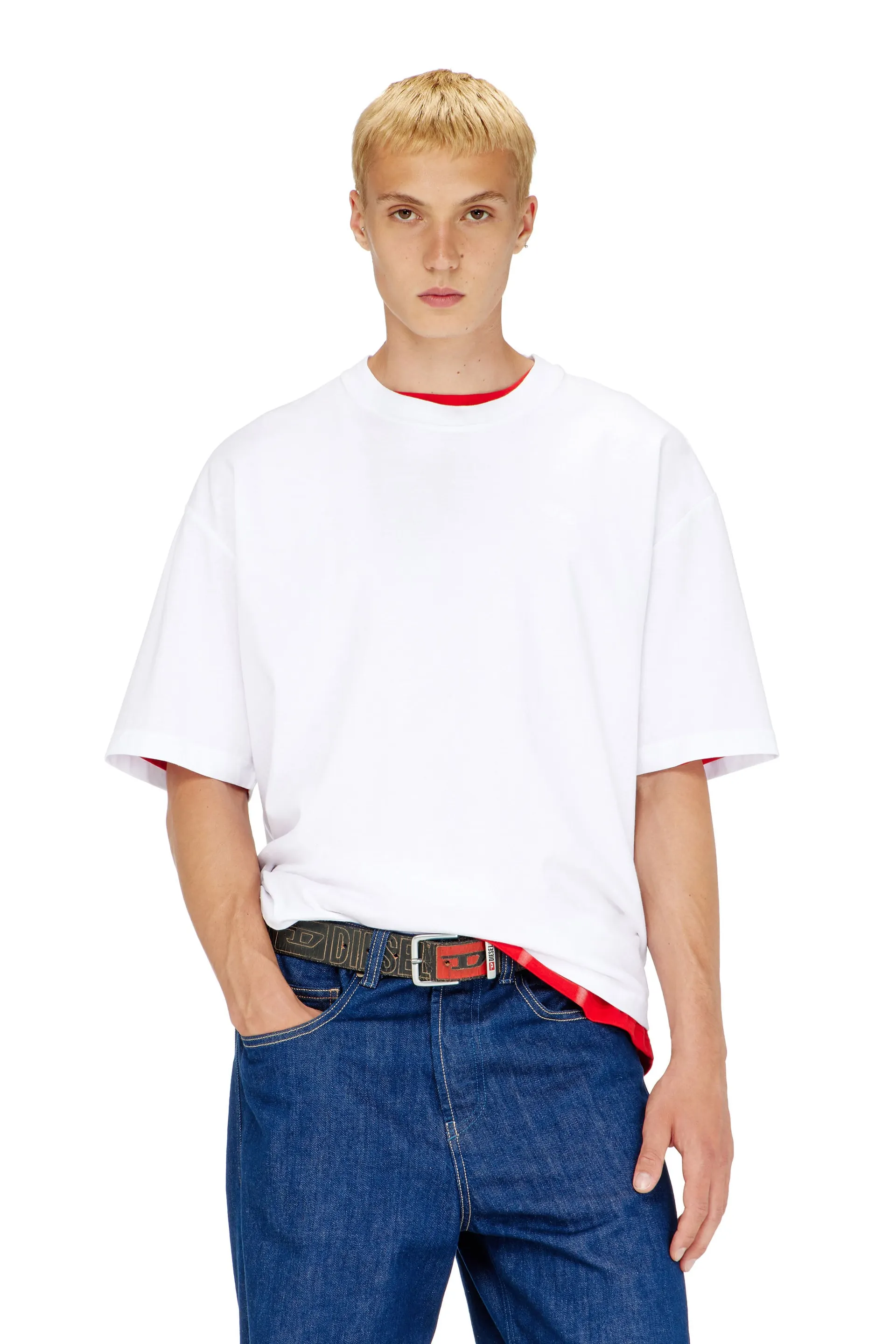T-shirt with maxi oval D embroidery