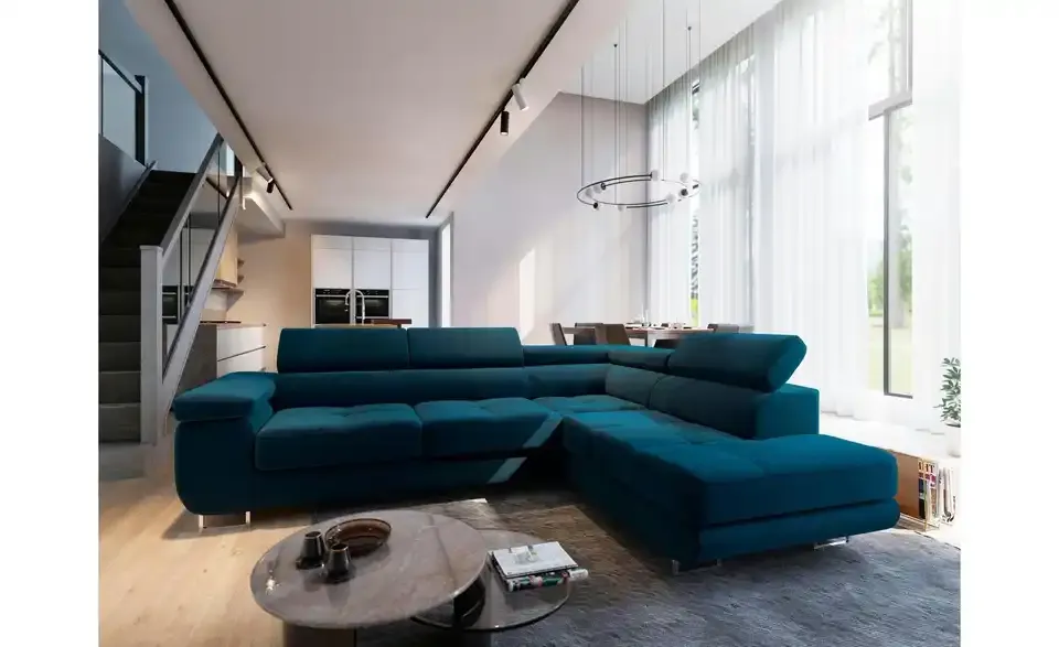 MASSENO Ecksofa mit Schlaffunktion Selva