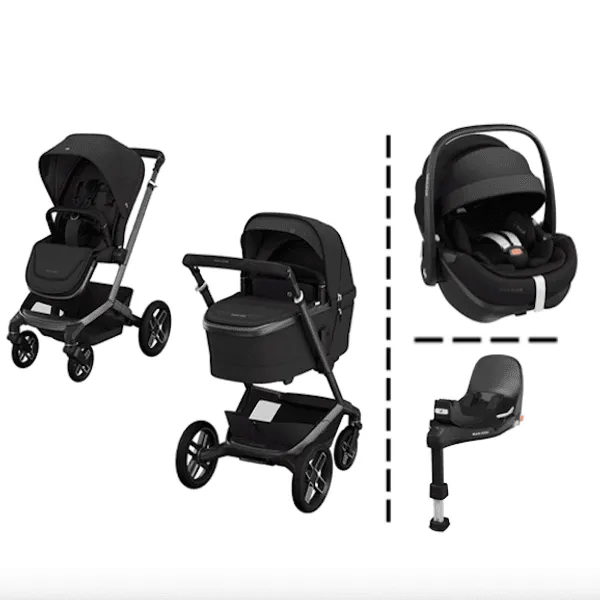 Maxi-Cosi | Fame Kombivogn Twillic Black + Pebble Pro 2 Bilstol og Base Slide ...
