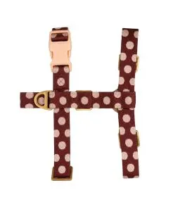 Dogguo Dot Harness - Harnas - x2.5x31-50 cm Bordeaux Perzik M