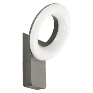 Applique LED moderno da esterno Quito 13.5W grigio IP54, luce bianco naturale 1850 lumen, INSPIRE